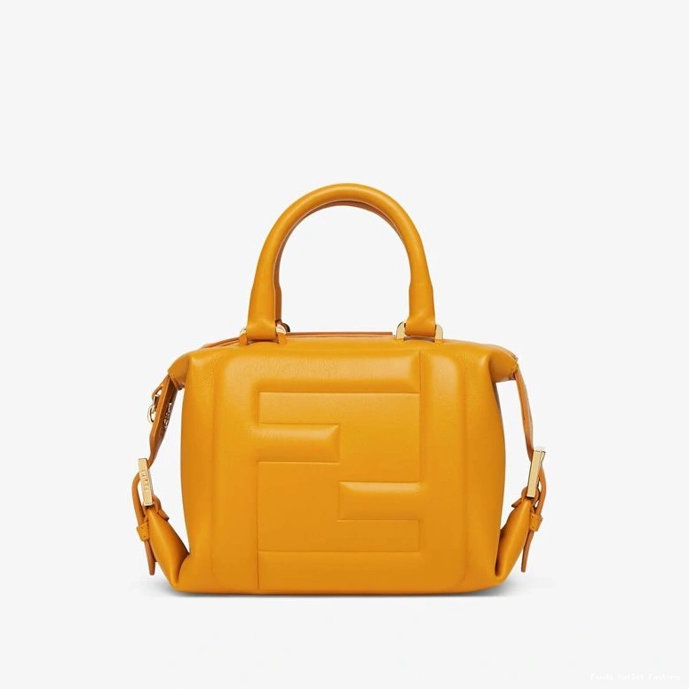 HOT Yellow FF Fendi Cube Bag In Leather Mini Nappa 0709